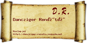 Dancziger Renátó névjegykártya